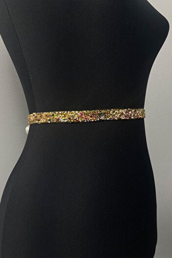 Hobigram Curea lucrată manual Rochie de seară brodata colorată Curea Accesoriu pentru talie – Curea, Design elegant