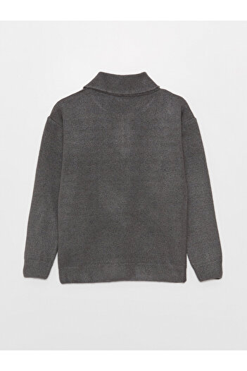 LC Waikiki Polo Collar Basic Long Sleeve Girl's Knitwear Sweater