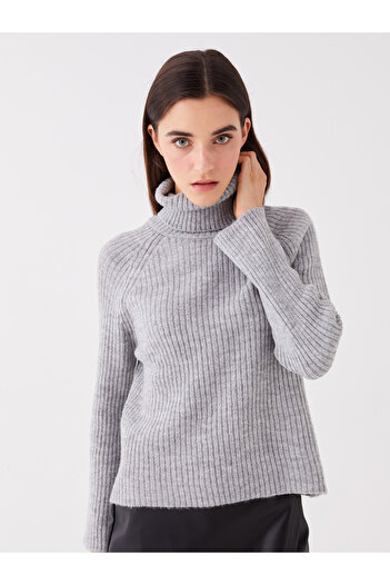 LC Waikiki Turtleneck Women's Knitwear Sweater - Solid Long Sleeve