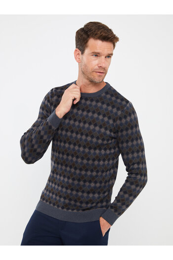 LC Waikiki Strickpullover für Herren – Langarm, Rundhalsausschnitt, gemustert