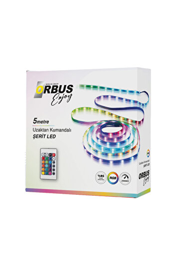 ORBUS Led Şerit Rgb 5 Mt Uzaktan Kumandalı