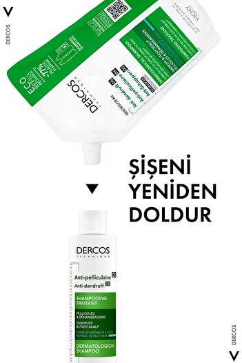 Vichy Dercos Yağlı Saç Derisine Özel Kepek Karşıtı Şampuan (390ml) GKÜRN332