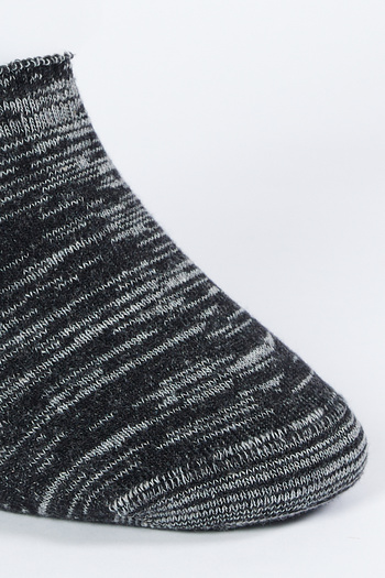 ALTINYILDIZ CLASSICS Men's Black-Grey Patterned Single Ballerina Socks