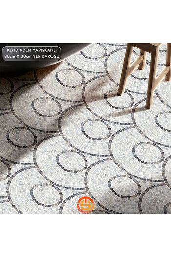 TechnoSmart 1pc 30cm×30cm Self Adhesive Lvt Floor And Wall Covering Kitchen Bathroom Sticker