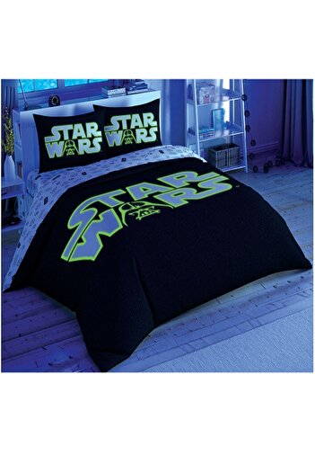 Taç Star Wars Glow Double Duvet Cover Set Elastic 200 Cm X 220 Cm