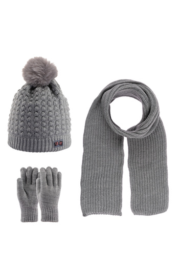 Kitti 9-15 Years Old Girl Scarf Beret Glove 3 Piece Set