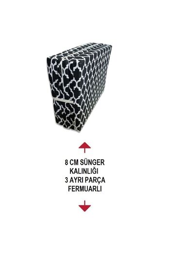 Vip Home Concept Vip Katlanır Yer Yatağı (8 CM KALIN)Sünger Yatak 80x180x8 CM-KARAÇATI