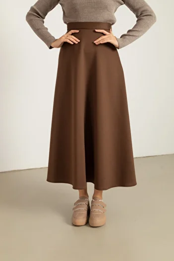 CNG MODA White Scuba Puff Skirt
