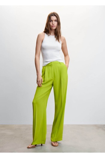 MANGO Woman Darted Palazzo Trousers