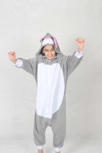 YÜSÜ Children's Kigurumi Rabbit Costume Useless Things Animal Costume