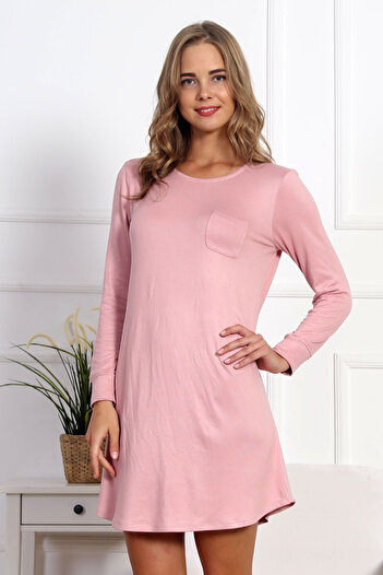 VİENETTA Vienetta SS23 804114 Kadın / Sabahlık Uzun Kol / Pembe