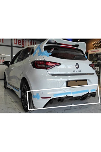 NamTuning Clio 5 Arka Tampon Eki Difüzör Plastik Boyasız