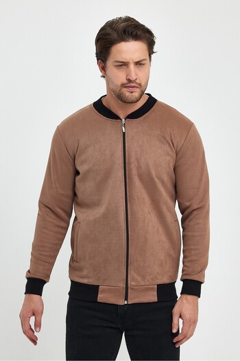 Minharir Suede Seasonal Bomber Jacket