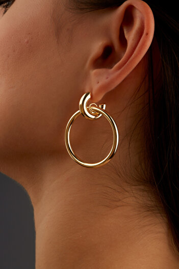 Joy of Jade İda Women's Hoop Earrings, Gold