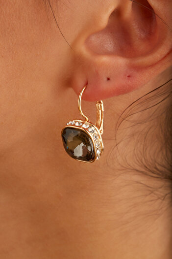 Joy of Jade Darla Zircon Large Diamond Jewelled Earrings, Water Green