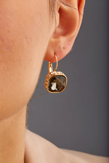 Joy of Jade Darla Zircon Large Diamond Jewelled Earrings, Water Green