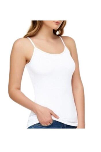 KOTA Women's White Undershirt with Rope Straps