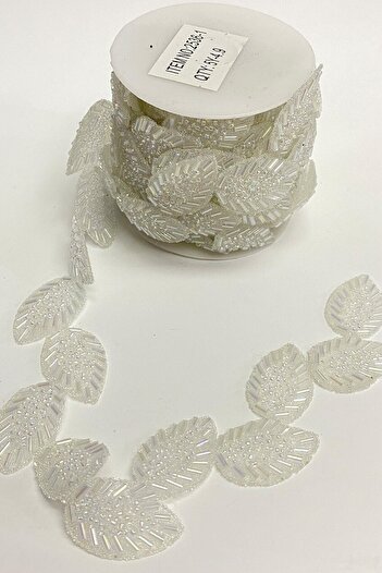 Hobigram Decorative Strip Leaf Pattern Iron-On Strip Stone Applique – Decorative Strip, Stylish Design – Dekora