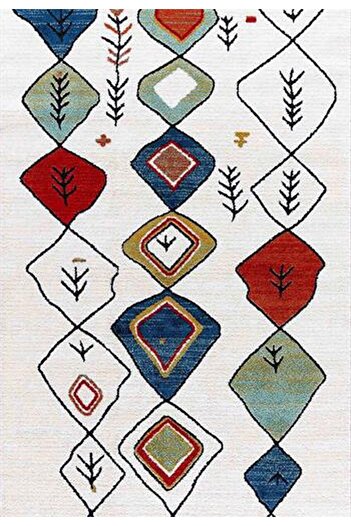 10 Post Online Kilim Yolluk Ekru Kırmızı Pastel Kaymaz Yuvarlak Oval Kesme Ince Yıkanabilir Halı
