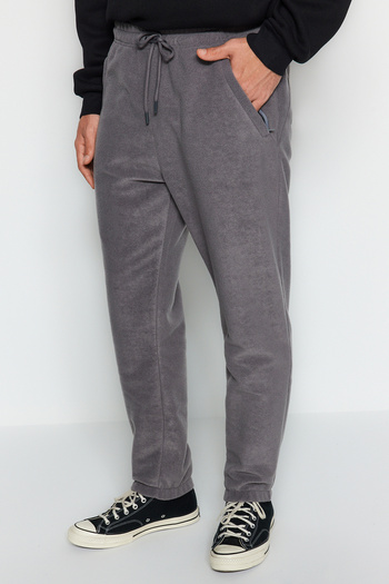 Trendyol Collection Smoked Color - Rubber Legs Jogger Sweatpants, Anti-pilling - TMNAW24EA00020