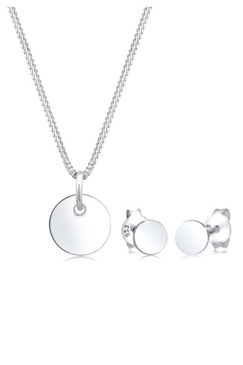 ELLI Schmuckset Basic Set Kreis Halskette Ohrstecker 925 Silber
