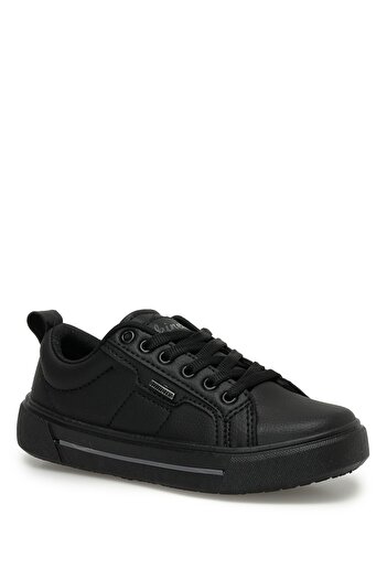 Kinetix Moriel J Black Comfortable Sole Lace-Up Girls' Sports Shoes