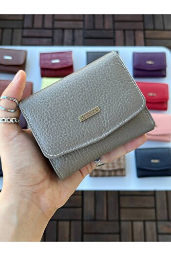 DERKON UFAK USED CASSY MODEL 100% GENUINE LEATHER MINK WALLET