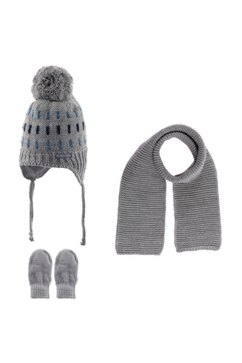 Kitti Set of 3 Scarf Beanie Gloves for Baby Boy and Child 0-12 Months