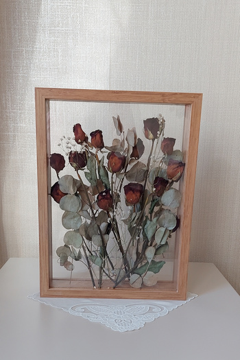 Verda Çerçeve 30x40 cm Reversible Memory Frame!Rose Box Transparent Rose Box