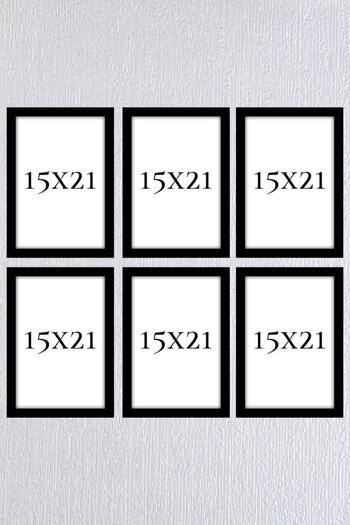 AS TİCARET 6 Pieces 15x21 Black Frame Set 6 Pieces (A5) 15x21 Leg Model