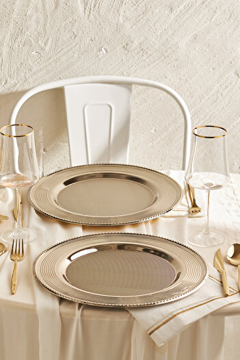Emsan Blume Plate 33 cm Platinum