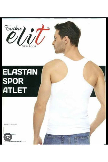 Tutku Elite Men's white Sports Tank Top