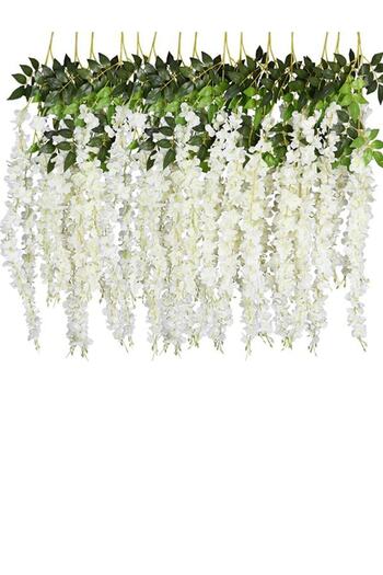 Hobigram Artificial Flower Artificial Flower Acacia 80 cm 6 Ties with 3 Hanging Branches - Artificial & Dry Flower, Stylish Design -