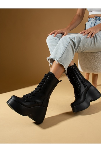 Alemdar Shoes LAURA Μαύρα Γυναικεία Μποτάκια