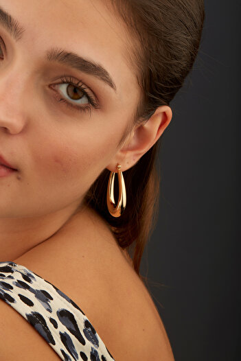 Joy of Jade Cara Hoop Women's Earrings, Gold