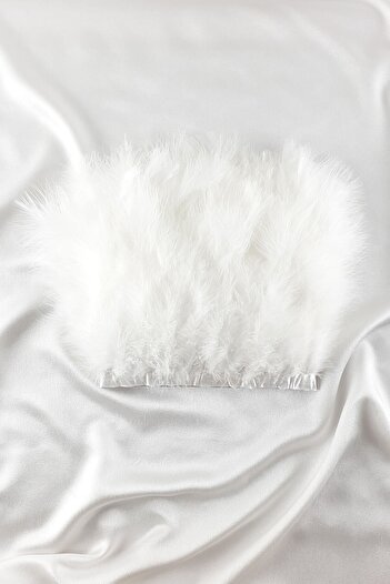 Hobigram Decorative Stripe White Maya Feather – Special Design, Accessory, Quality Production, Eye-Catching Style – Decorat