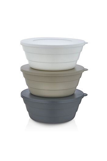 WAPPA 3-Piece Plastic Leak-Proof Storage Container, Snack Bowl, Breakfast