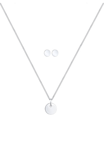 ELLI Schmuckset Basic Set Kreis Halskette Ohrstecker 925 Silber