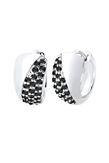 ELLI Ohrringe Creolen Elegant Crystal Silber