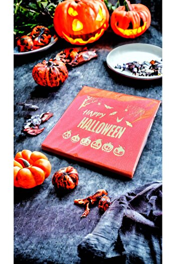 Happyland Halloween Napkin Gold 16-Piece Halloween Halloween Party Napkin