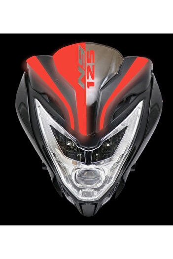 YAMANB Pulsar Ns 125 Windshield Ns 125 Head Sticker REFLECTIVE RED