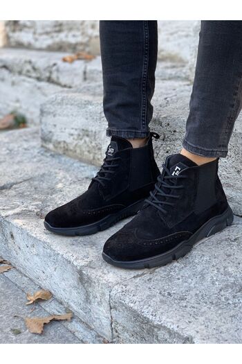 LONATOLİA Men's Genuine Leather Suede Lace-up Boots