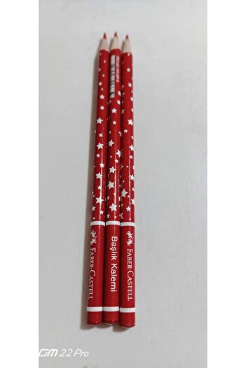 Faber Castell Red pencil with a star pattern (3 pcs)