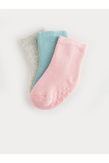 LC Waikiki Basic Baby Girl Socks 3-Piece