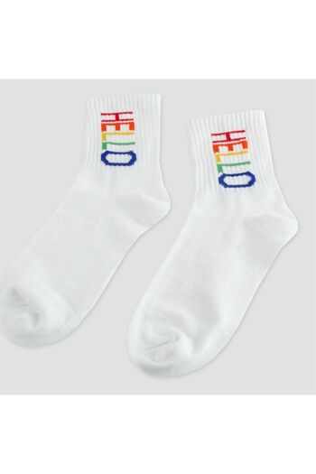 AKSESUARIM Hello written college socks