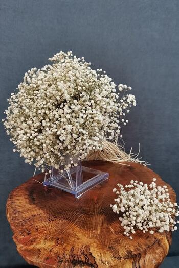 Hobigram Artificial Flower Bridal Bouquet White Chipsolu Set of 2 Artificial Dry Flower – Artificial & Dry Flower, Stylish Design
