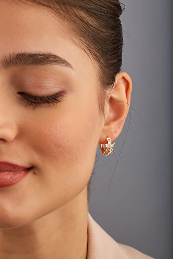 Joy of Jade Lenora Hoop Women's Earrings, Gold