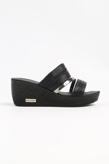 Pierre Cardin ®| PC-6962-3953 Black Wrinkled - Women's Slippers
