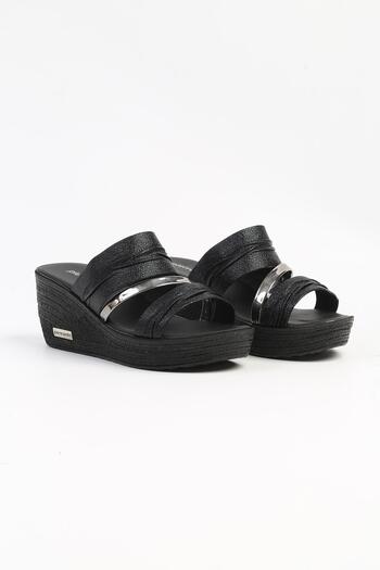 Pierre Cardin ®| PC-6962-3953 Black Wrinkled - Women's Slippers
