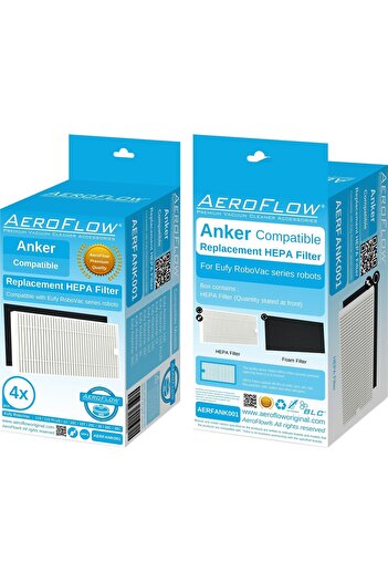 AeroFlow Комплект HEPA филтри за Eufy Robovac 30 – 4 броя T2906021